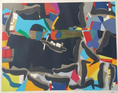 Maurice Esteve  - Rivanoir II -1969 -  Lithographie signée au crayon 2