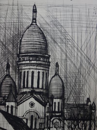 Bernard Buffet : Montmartre, le Sacré Coeur - Gravure originale signée 2