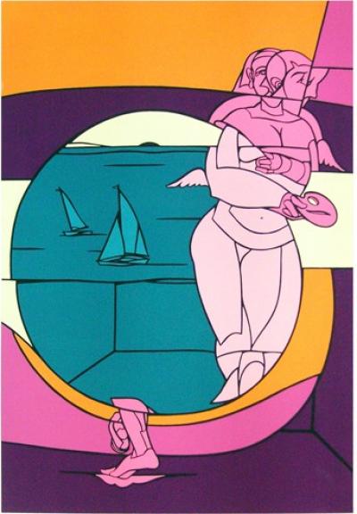Valério ADAMI  ’’JO Barcelona’’ (1992 ) - Lithographie ORIGINALE signée au crayon 2