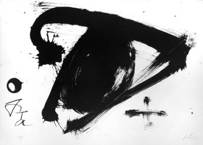 Antoni TAPIES - Jeux Olympiques  de Barcelone, 1992 -Grande  lithographie originale signée au crayon 2