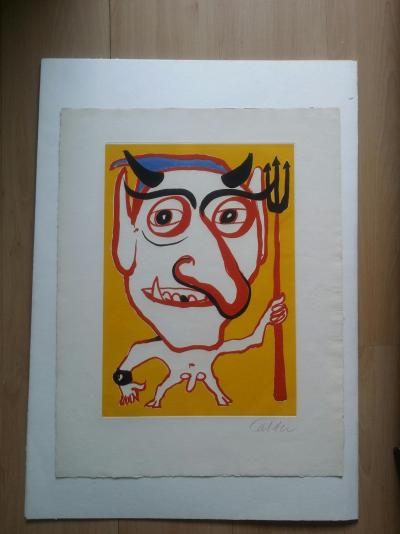 Alexander Calder  - Constantin Tacou, 1974 - Gravure originale signée au crayon 2