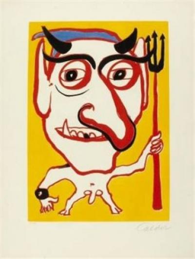 Alexander Calder  - Constantin Tacou, 1974 - Gravure originale signée au crayon 2