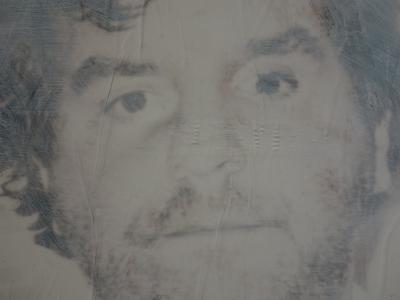 Philippe PASQUA - Autoportrait dans la fumée - Acrylique sur toile signée 2