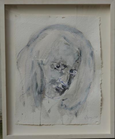 Philippe Pasqua Portrat Eines Mannes Tusche Und Aquarell Auf Papier Signiert Zeitgenossische Kunst Plazzart
