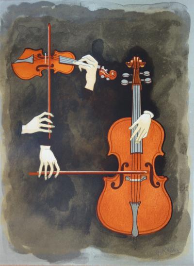 Gerard Rohner Violon Et Violoncelle Lithographie Originale Signee Post War Modern Art Plazzart Gerard Rohner Violon Et Violoncelle Lithographie Originale Signee Post War Modern Art Plazzart