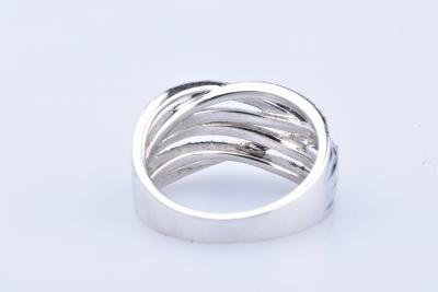 Bague en or blanc 18 ct 94 diamants env. 0,94 ct au total 2