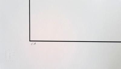 Gottfried HONEGGER - Composition Cercle et Carré (noir, rouge), 2015, Sérigraphie signée 2