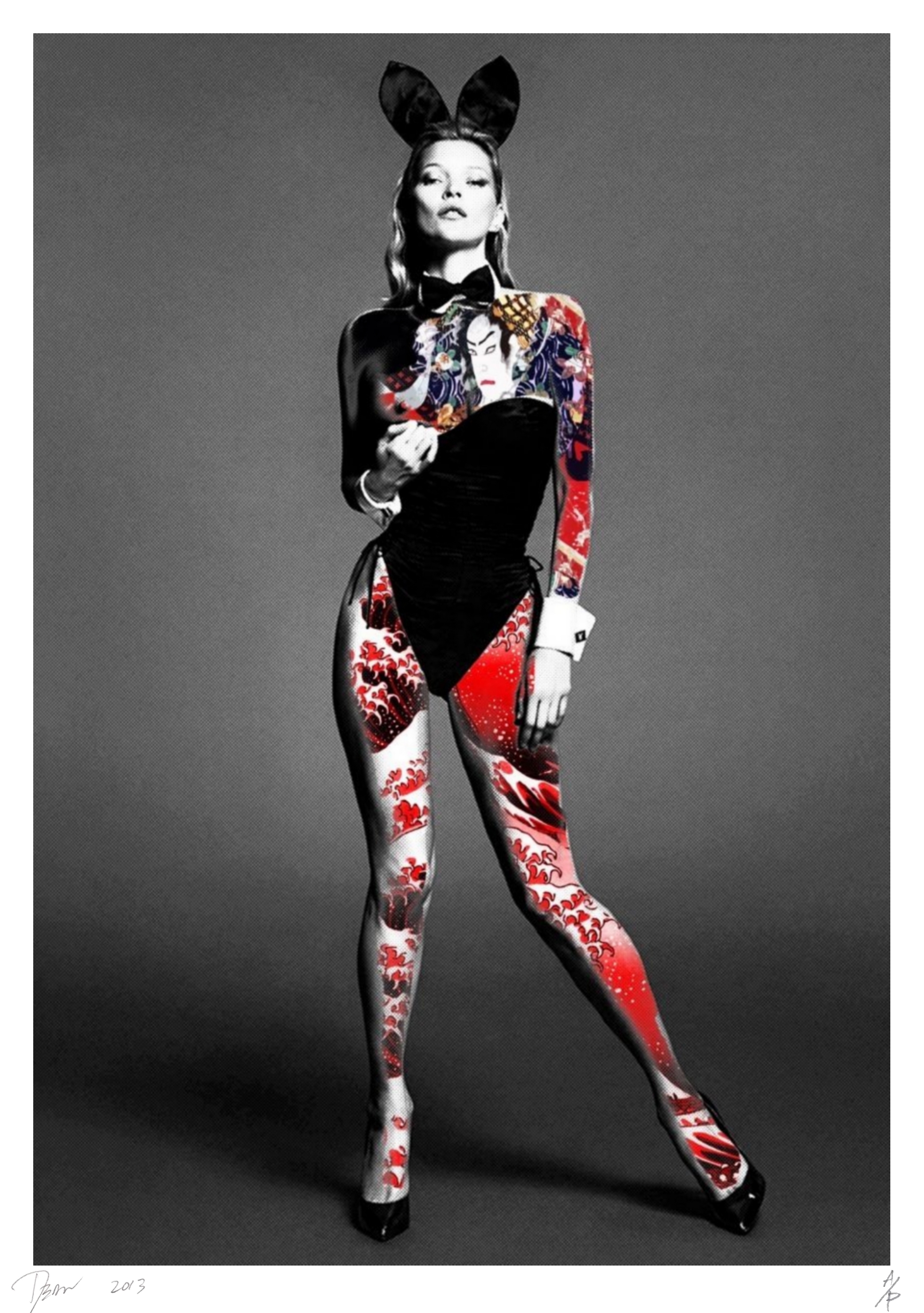 Death NYC - " Kate Moss tattoo Red " Sérigraphie originale numérotée et ...