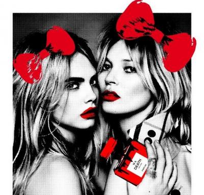 Collector's item - Death NYC - original numbered and signed silkscreen print - (Limited edition of 10 prints): "Kate and Cara" 2