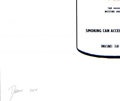 Death NYC - Death Smoke Blue, 2014 - Sérigraphie originale signée 2