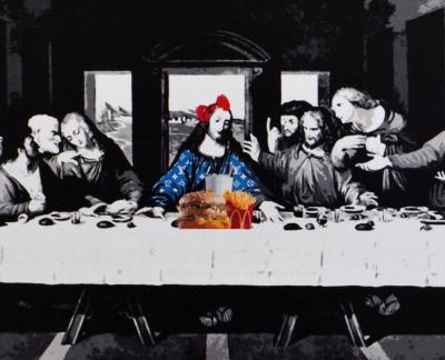 Death NYC Last Supper アート作品 絵画 Death NYC - Last Supper - Original screenprint signed and numbered