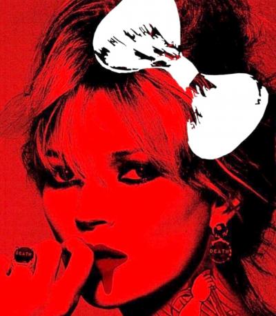 Death NYC - Kate Moss tattoo Red, 2015 - Sérigraphie originale signée 2