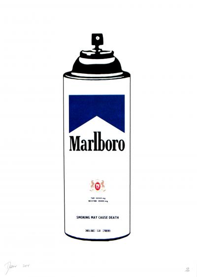 Death NYC - Death Smoke Blue, 2014 - Sérigraphie originale signée 2