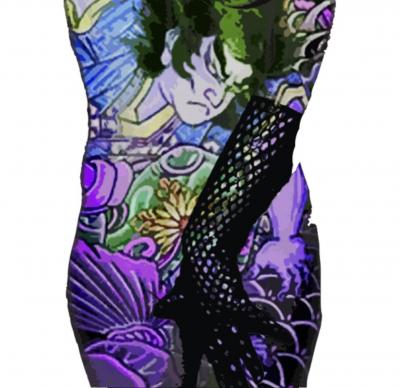 Death NYC - Kate Moss Tattoo Purple - Sérigraphie signée 2