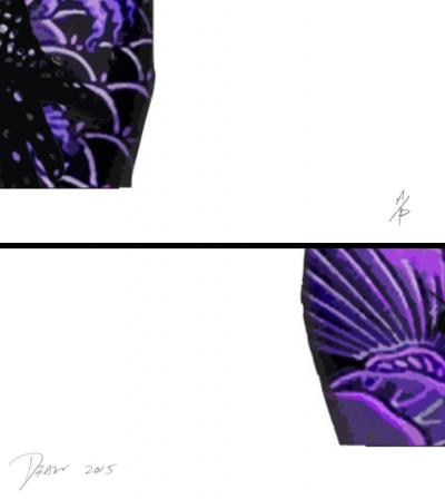 Death NYC - Kate Moss Tattoo Purple - Sérigraphie signée 2