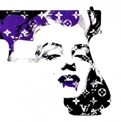 Death NYC - Monroe Gun Purple, 2015 - Sérigraphie signée au crayon 2