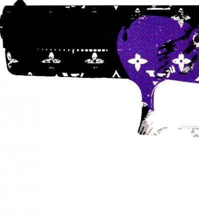 Death NYC - Monroe Gun Purple, 2015 - Sérigraphie signée au crayon 2