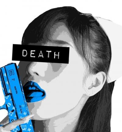 Death NYC - Nurse Gun Blue, 2015 - Sérigraphie signée au crayon 2