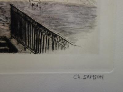 Charles SAMSON : Paris, Le Moulin de la Galette - Deux gravures - Signée 2