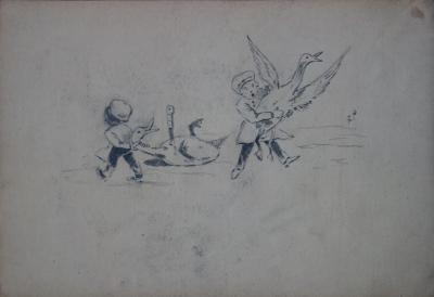 Edmond PELLISSON : Hommage à Redon, le rêve - Dessin original signé - c. 1899 2