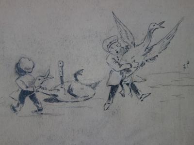 Edmond PELLISSON : Hommage à Redon, le rêve - Dessin original signé - c. 1899 2