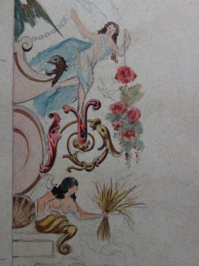 Edmond PELLISSON : Hommage à Louis XIII - Aquarelle originale signée - c. 1901 2