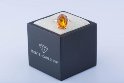 Bague en or jaune 18 ct 1 citrine 2