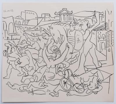 Pablo PICASSO (d’après) - Enlèvement des Sabines - Lithographie 2