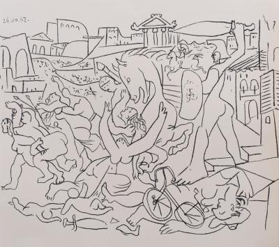 Pablo PICASSO (d’après) - Enlèvement des Sabines - Lithographie 2