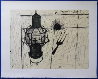 Bernard BUFFET (1928-1999) - Lampe tempête, Lithographie signée 2