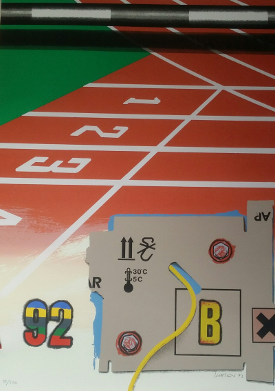 Peter Klasen  - Jeux Olympiques Barcelone, 1992 -grande  lithographie originale signée au crayon 2