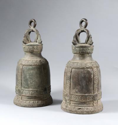 Thaïlande, Ayuthaya - Paire de cloches de temple 2