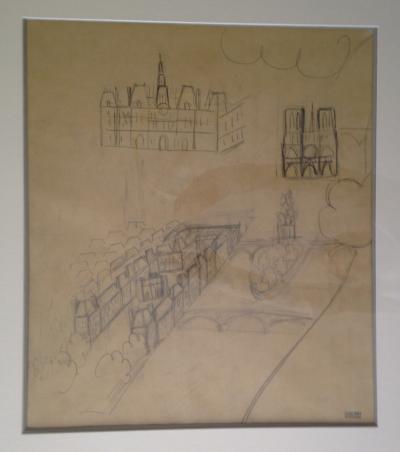 RAOUL DUFY - dessin île de la Cité - Paris 2