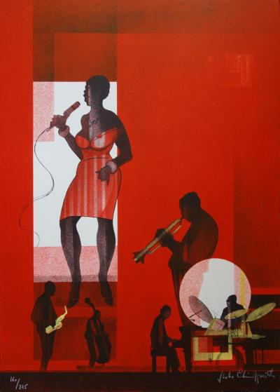 Sacha CHIMKEVITCH - Jazz, Hot Swing - Lithographie originale signée 2