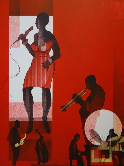 Sacha CHIMKEVITCH - Jazz, Hot Swing - Lithographie originale signée 2