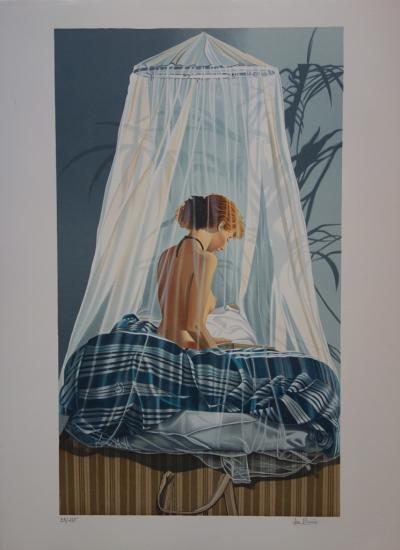 LE PRINCE - Déshabillée sous la moustiquaire - Lithographie originale signée 2