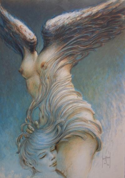 Francis de SAINT GENIES : Amour à Samothrace - Lithographie originale signée 2