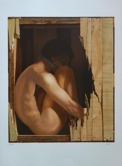 Pierre GILOU CADIOU : Le Rapt, Lithographie originale signée 2