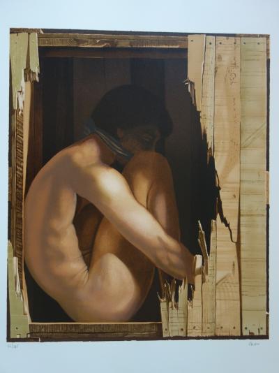 Pierre GILOU CADIOU : Le Rapt, Lithographie originale signée 2