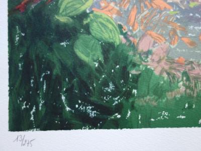 Nancy DELOUIS : Le jardin provençal au printemps - Lithographie originale signée 2