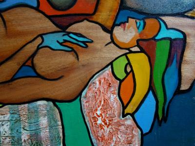 Hassan Ertugrul KAHRAMAN : Le coucher de soleil - Acrylique signée 2