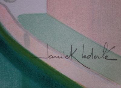 Janick LEDERLE : Petit canal à Venise - Lithographie originale signée 2