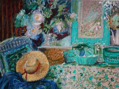 Yvonne CHEFFER DELOUIS : Chapeau de paille - Lithographie originale signée 2