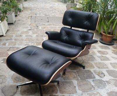 Charles Eames - fauteuil lounge noir grainé 2