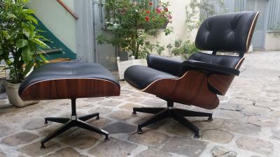 Charles Eames - fauteuil lounge noir grainé 2