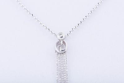 Collier GUCCI en or blanc 18 ct 1 diamant env. 0,06 ct 2