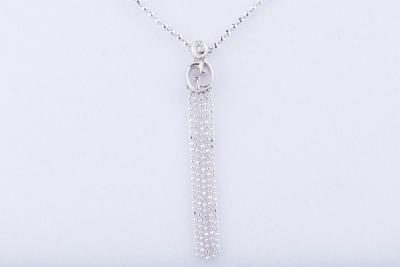 Collier GUCCI en or blanc 18 ct 1 diamant env. 0,06 ct 2