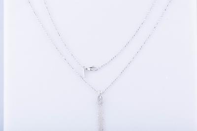 Collier GUCCI en or blanc 18 ct 1 diamant env. 0,06 ct 2