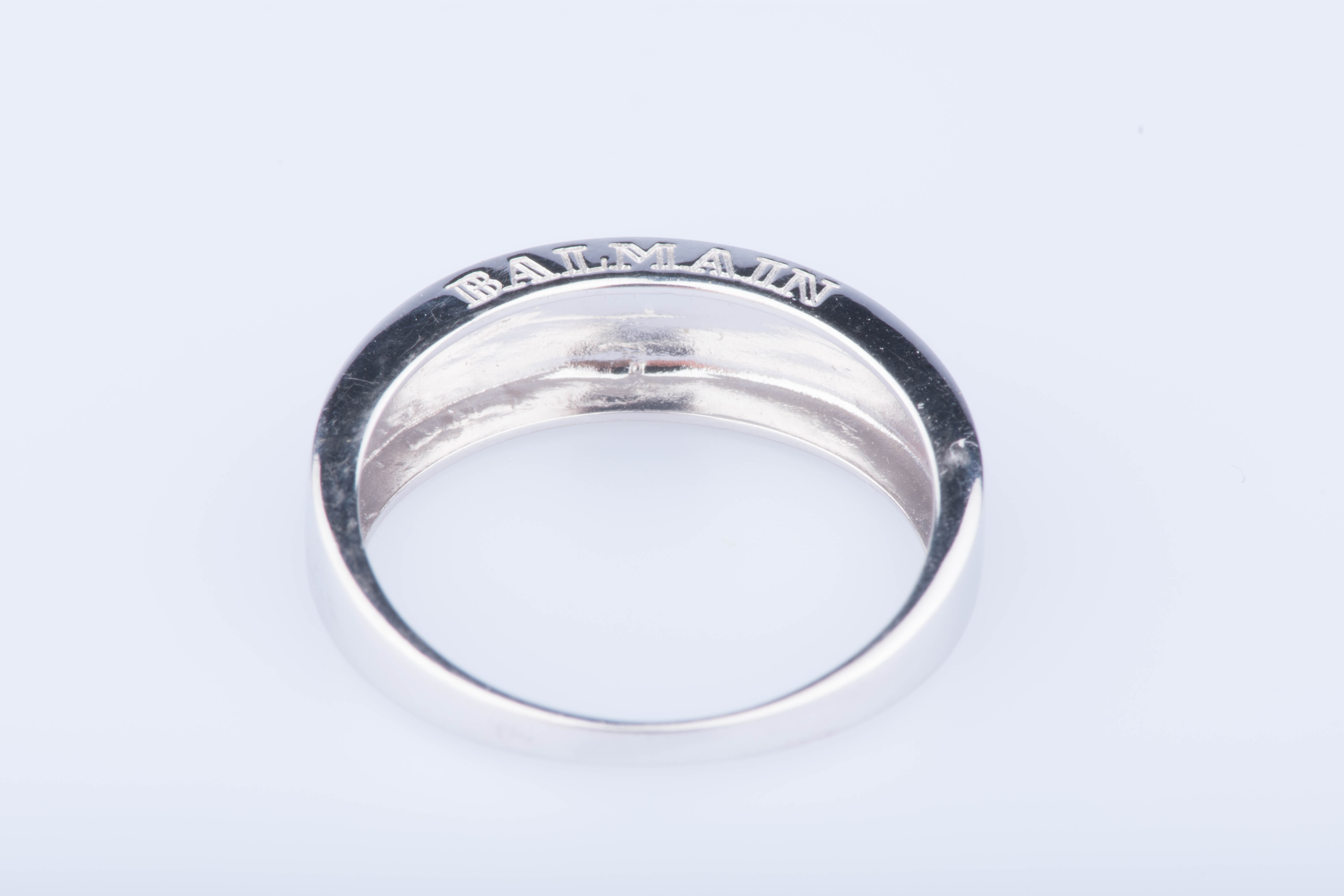 bague or blanc balmain bague or blanc balmain