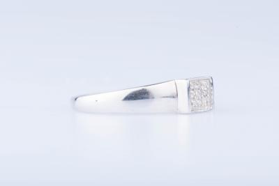 Bague en or blanc 18 ct 4 diamants env. 0,04 ct 2